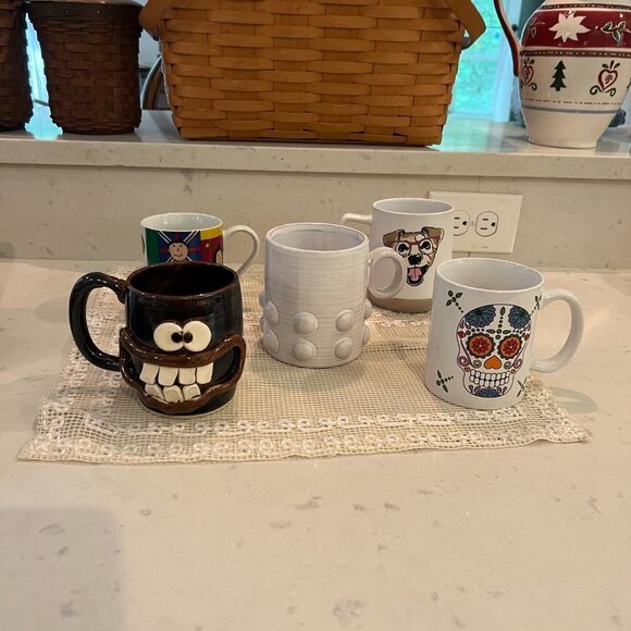 Lot of 5 Coffee Mugs. Super cute collection. Different brands - Picture 1 of 16